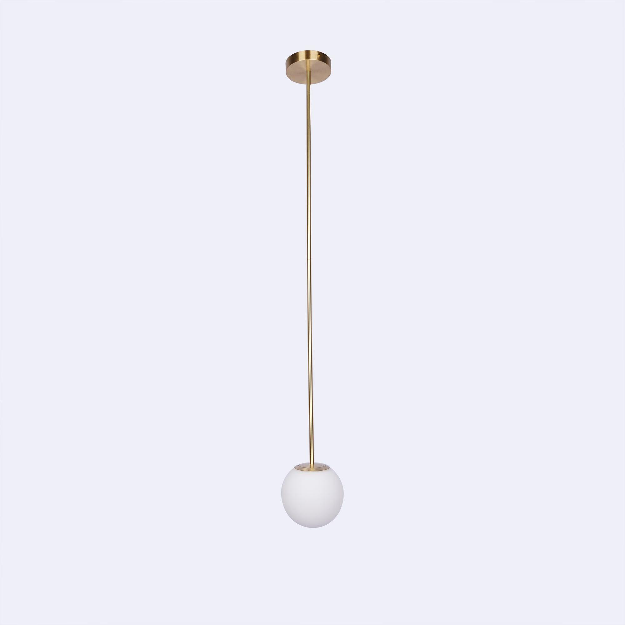 Pendant Light Brass Frosted Glass Globe Ceiling Hallway Dining Room Hanging Lamp Minimalist Scandinavian Modern Lighting | Thomler