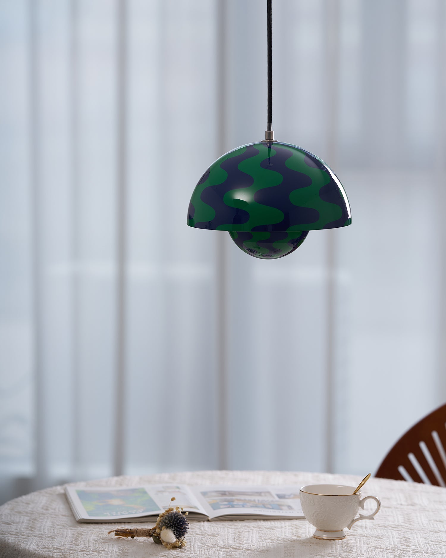 Pendant Light Aluminum 9.1 in Ceiling Lamp Matte Finish Dining Room Kitchen Hanging Light | Thomler