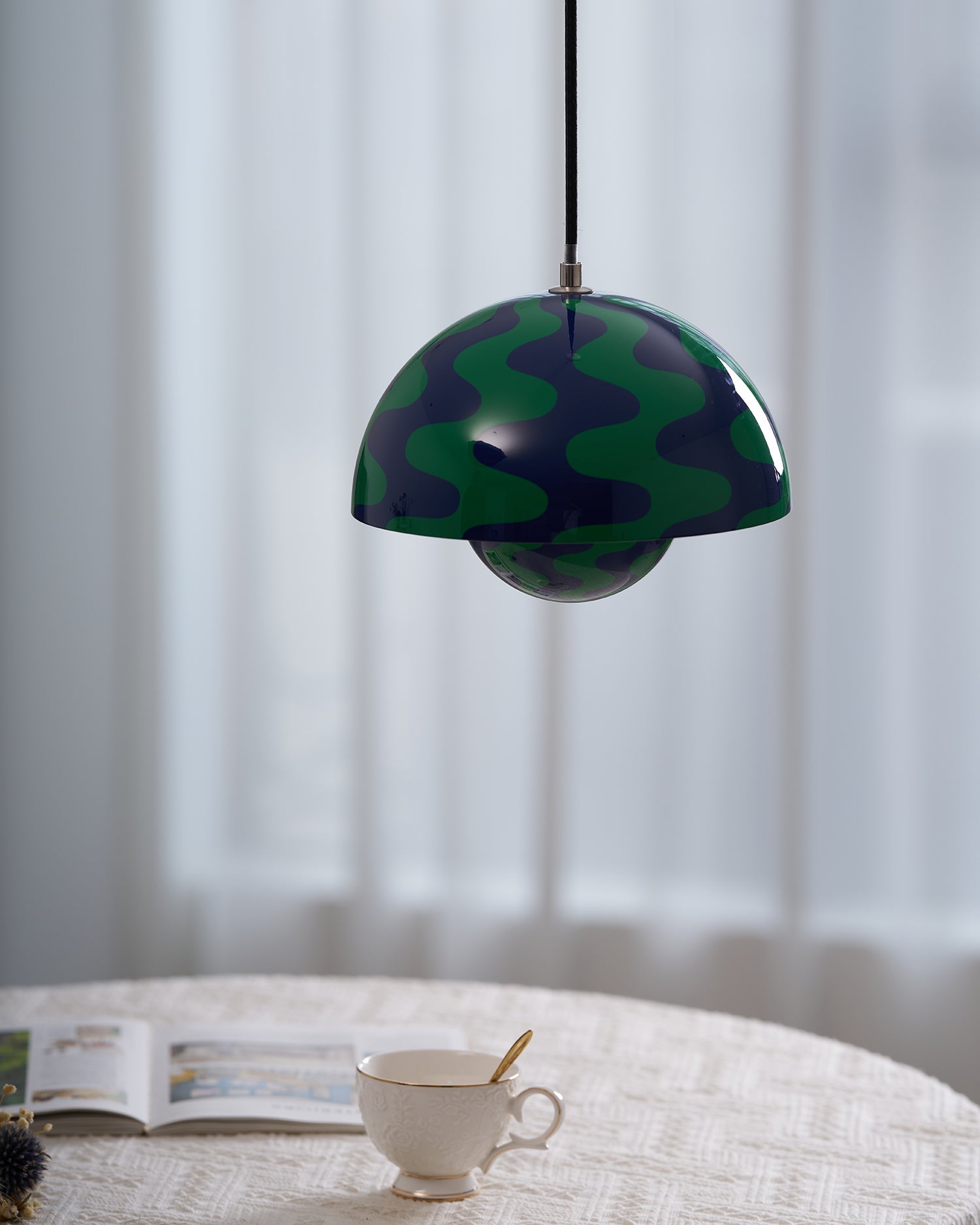 Pendant Light Aluminum 9.1 in Ceiling Lamp Matte Finish Dining Room Kitchen Hanging Light | Thomler