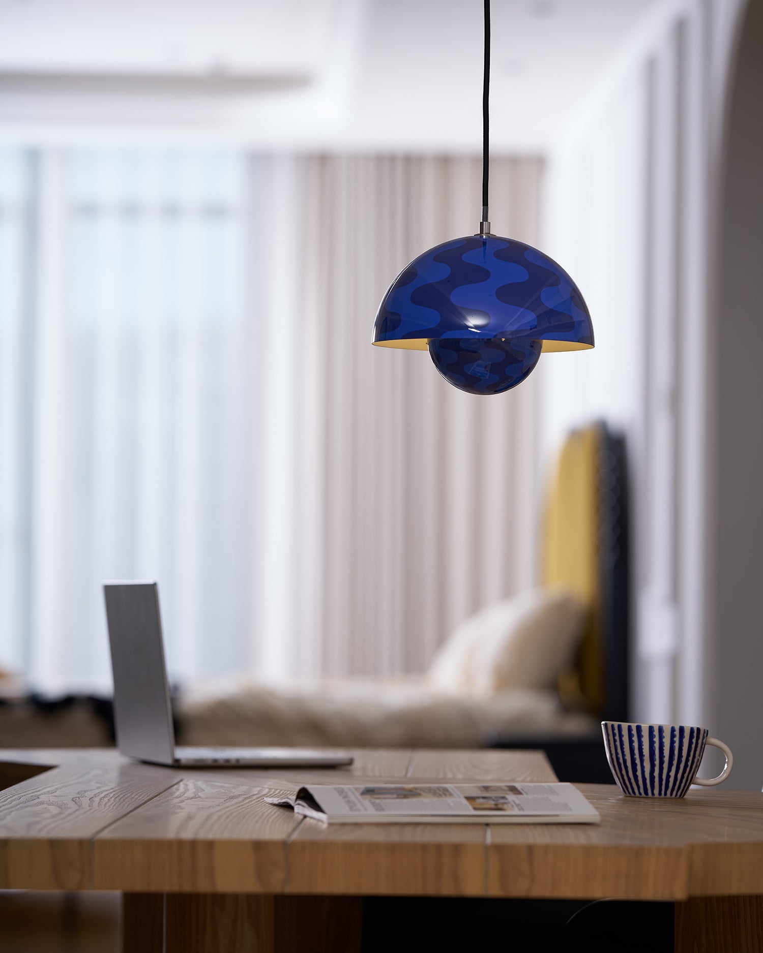 Pendant Light Aluminum 9.1 in Ceiling Lamp Matte Finish Dining Room Kitchen Hanging Light | Thomler