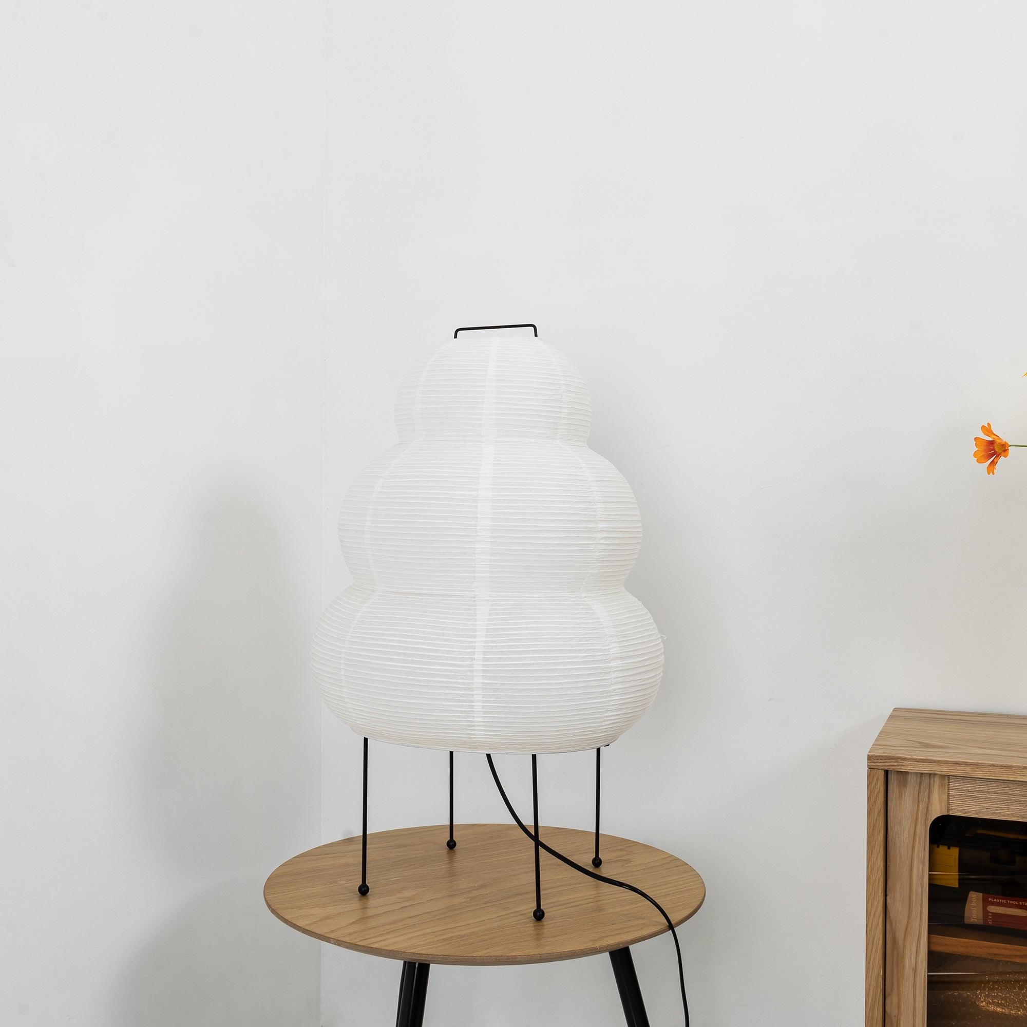 Table Lamp Rice Paper 16.9 in Indoor LED Bedroom Desk Nightstand Light | Thomler