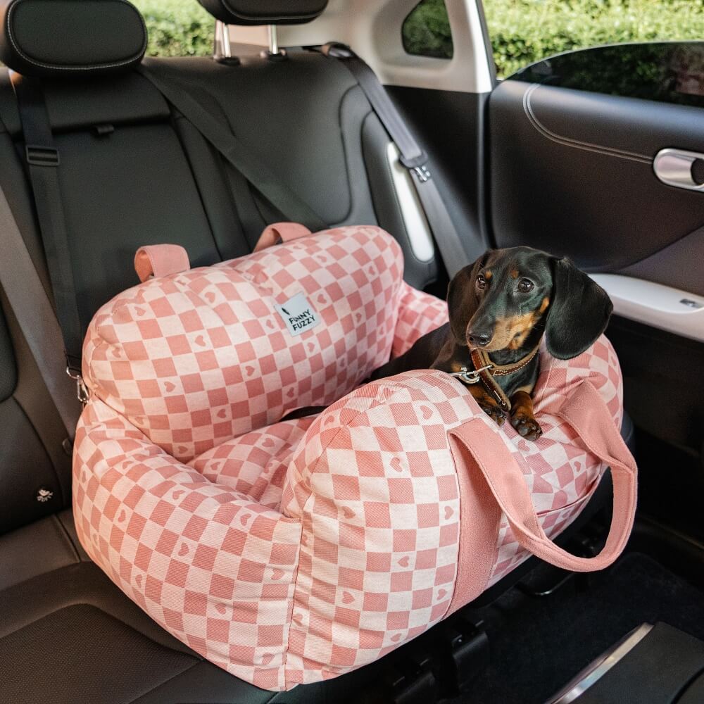 Portable Pet Carrier Booster Seat with Safety Harness and Washable Cover for Small Dogs | Thomler