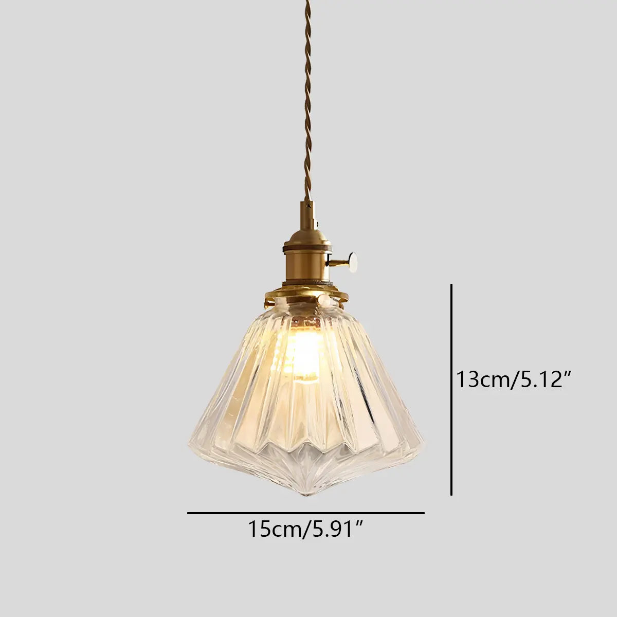Pendant Light Glass Bronze Adjustable Cable Transparent Dining Room Kitchen Island Hanging Ceiling Lamp | Thomler