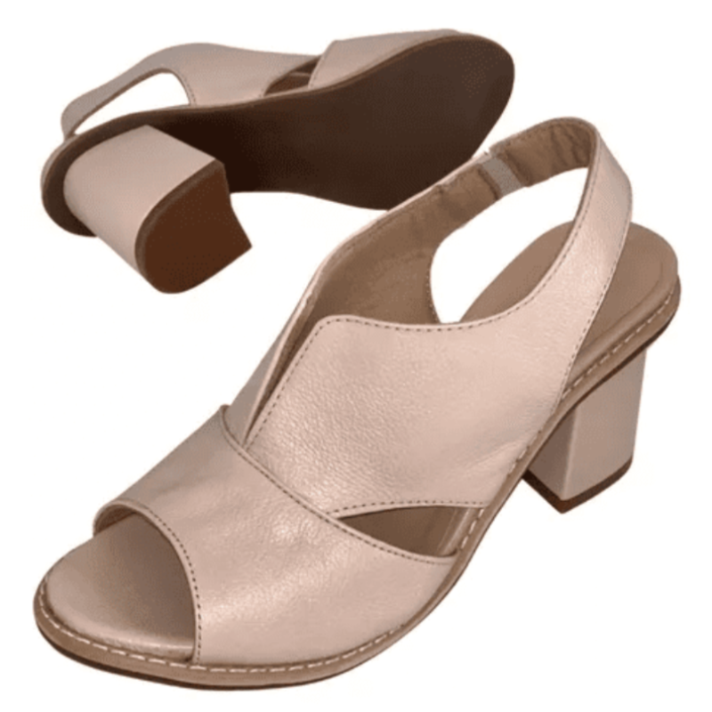 Blokhak Sandalen Dames Open Teen Elegant | Navando
