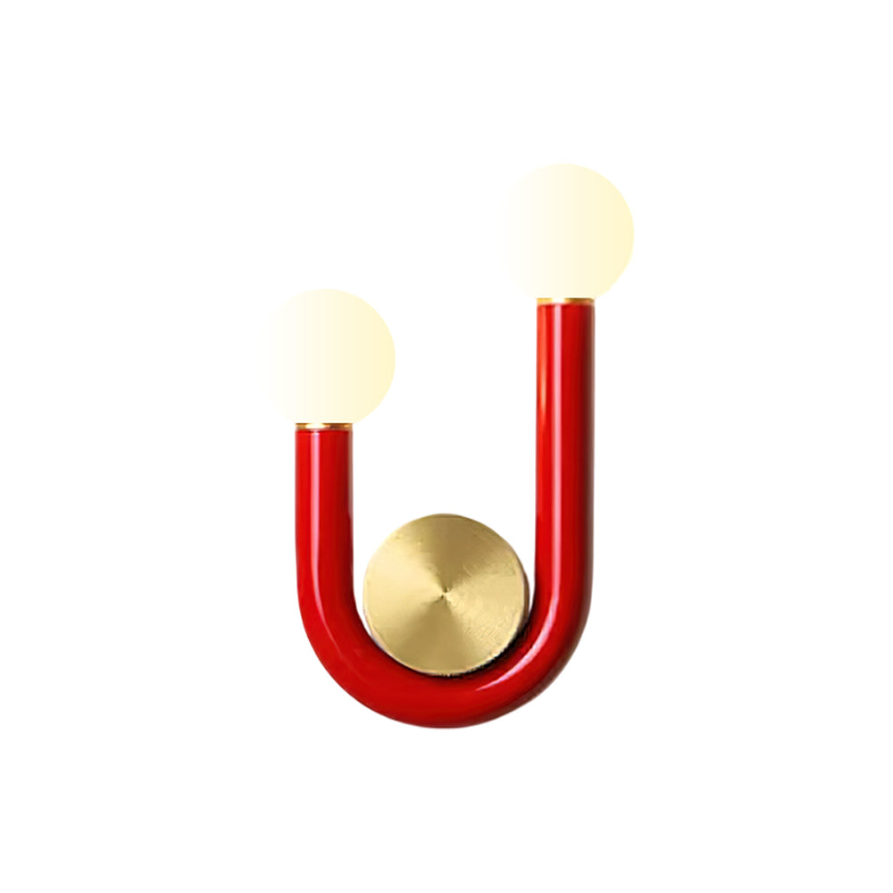Contemporary Double-Bulb Sconce with Curved Metal Frame – Vibrant Accent Light for Hallways, Bedrooms & Stairs | Thomler