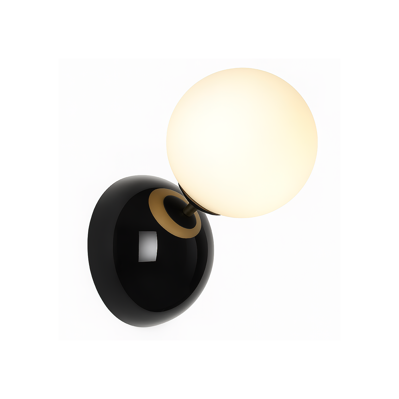 Orb Sconce with Resin & Glass — 4×7 inch Contemporary Fixture for Hallways, Bedrooms & Entryways — Soft Ambient Glow — Plug-In or Hardwired | Thomler