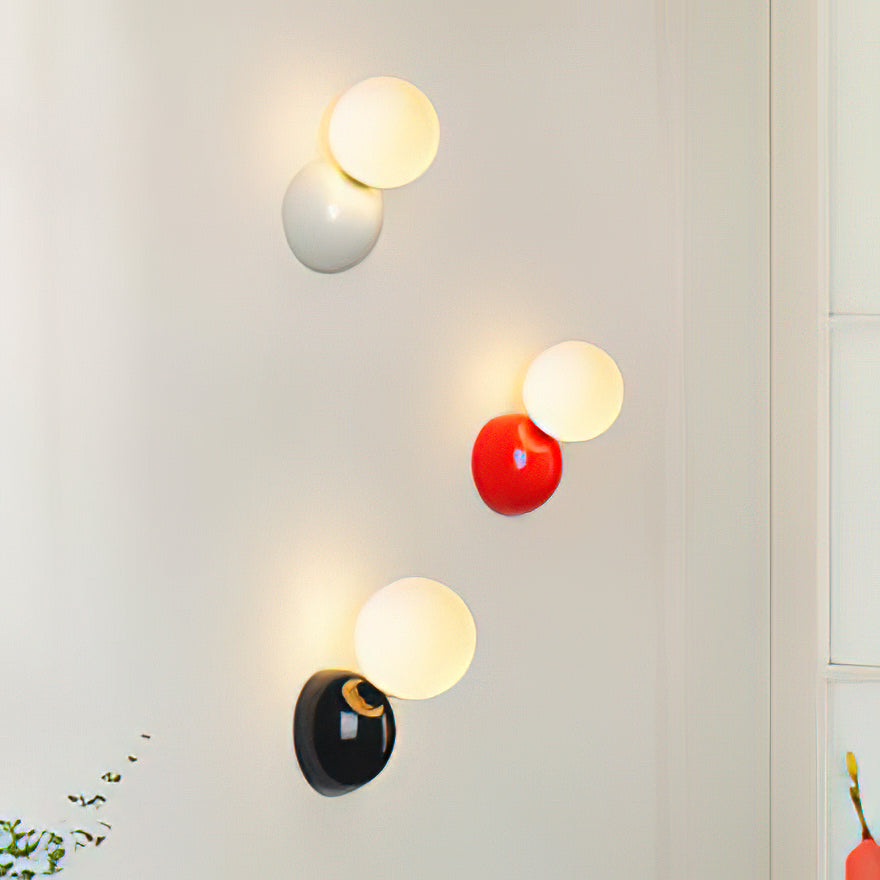Orb Sconce with Resin & Glass — 4×7 inch Contemporary Fixture for Hallways, Bedrooms & Entryways — Soft Ambient Glow — Plug-In or Hardwired | Thomler