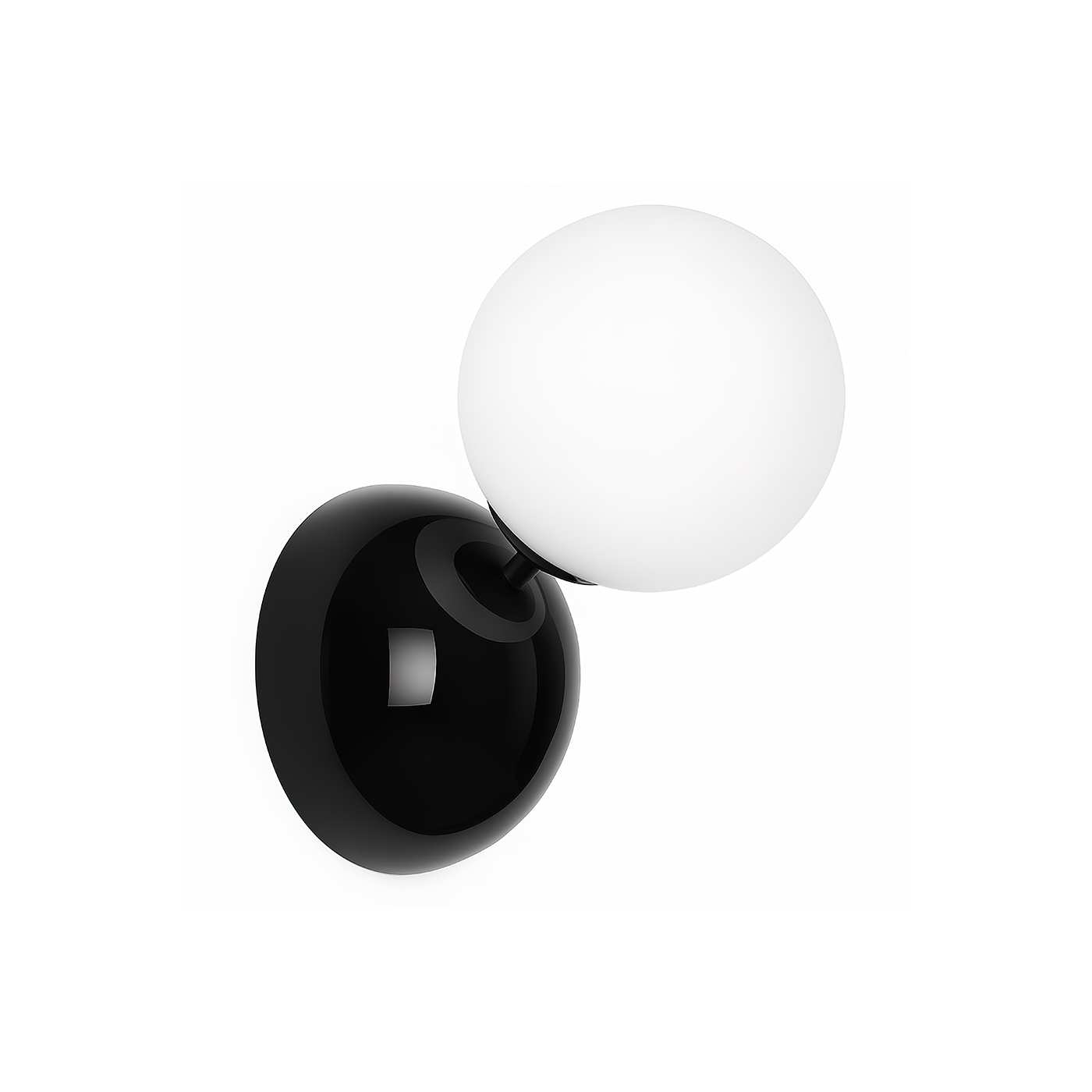 Orb Sconce with Resin & Glass — 4×7 inch Contemporary Fixture for Hallways, Bedrooms & Entryways — Soft Ambient Glow — Plug-In or Hardwired | Thomler