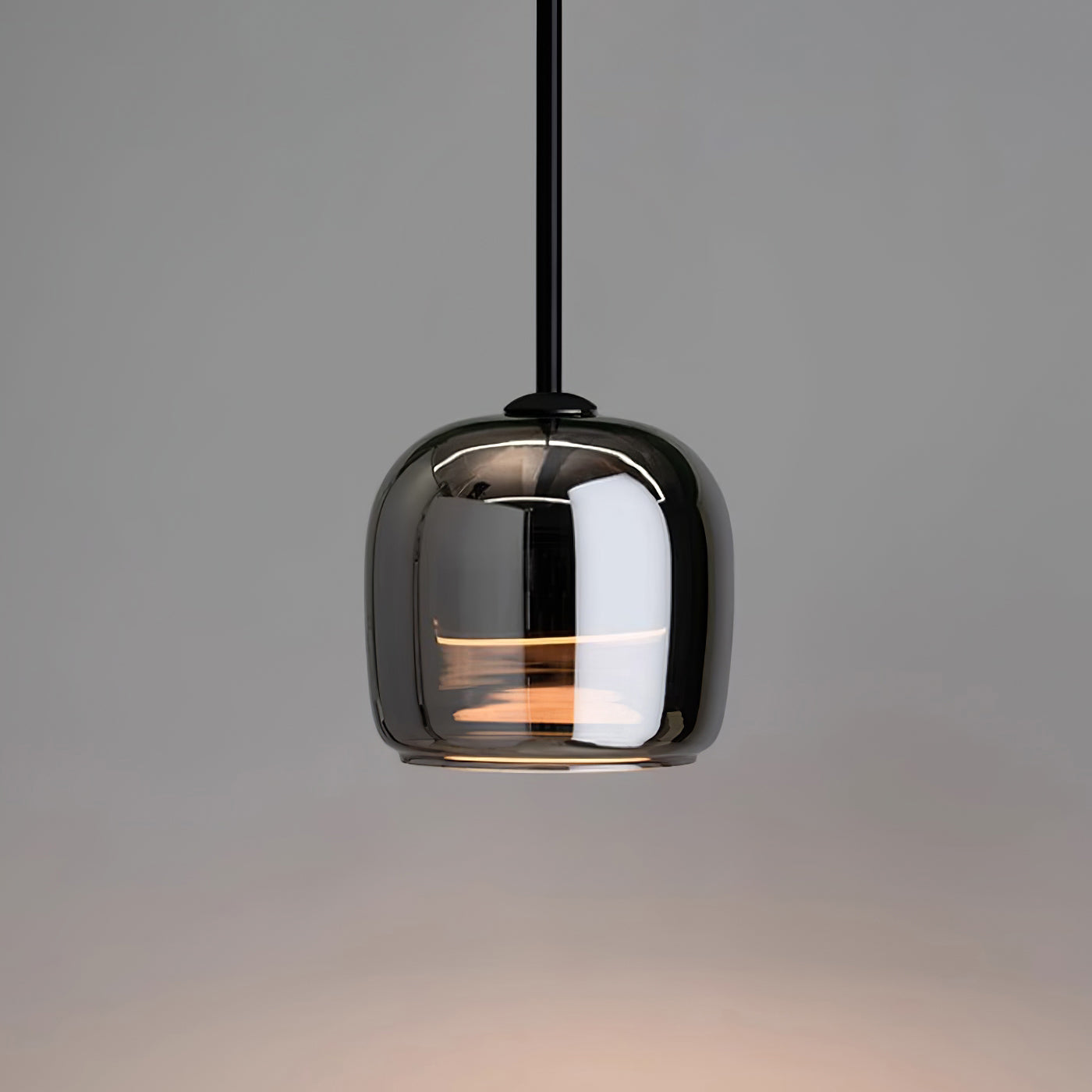 Pendant Light Glass 6.3 in Smoke Gray 7W Indoor Dining Room Kitchen Ceiling Lamp Contemporary Minimalist Design | Thomler
