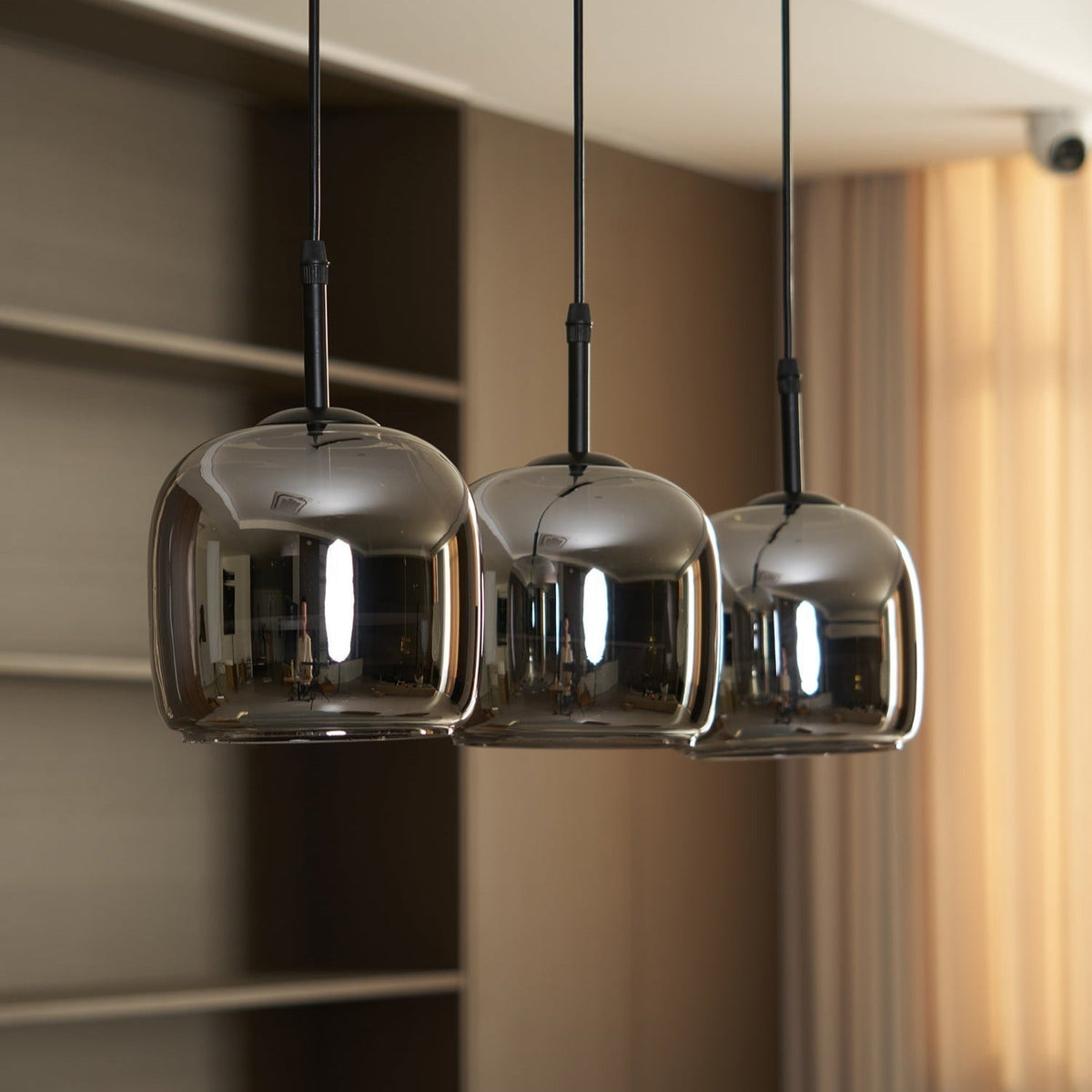 Charcoal Translucent Glass Drop Ceiling Fixture – Modern Ambient Hanging Lamp for Dining Room & Kitchen Island | Thomler