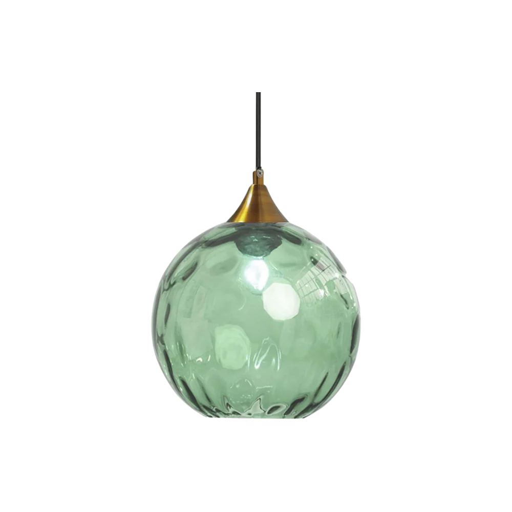 Pendant Light Ripple Glass 7.9 in Sphere Adjustable Dining Room Kitchen Hanging Ceiling Lamp Modern Nordic Minimalist Fixture | Thomler