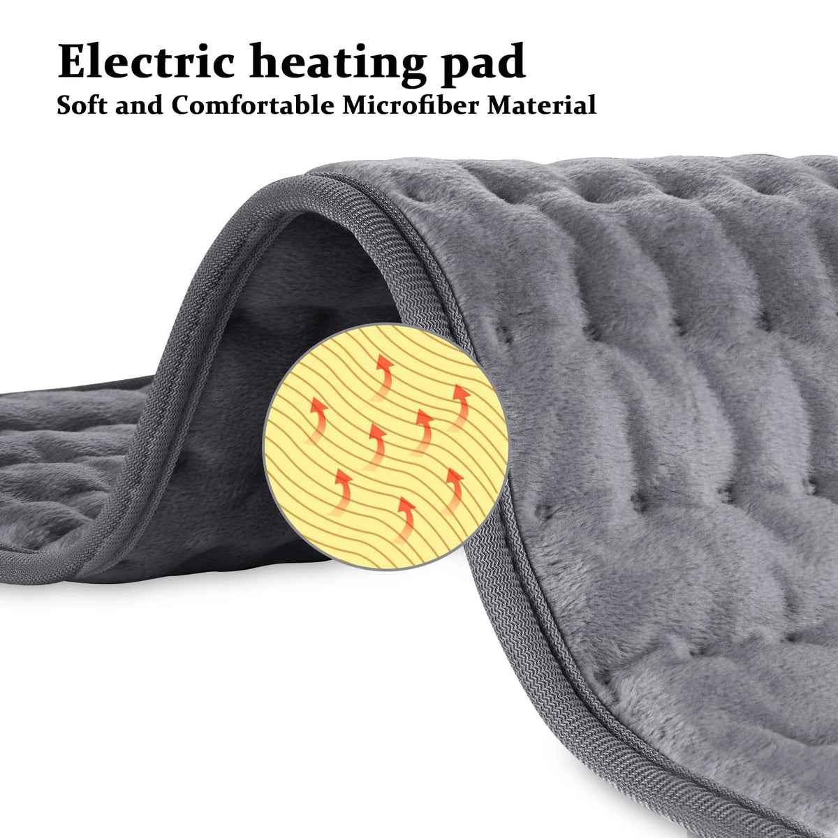 Therapeutic Heat Wrap with 10 Temperature Settings for Sore Muscles & Tension Relief – Soft Fabric, Auto Shutoff, Machine Washable for | Thomler