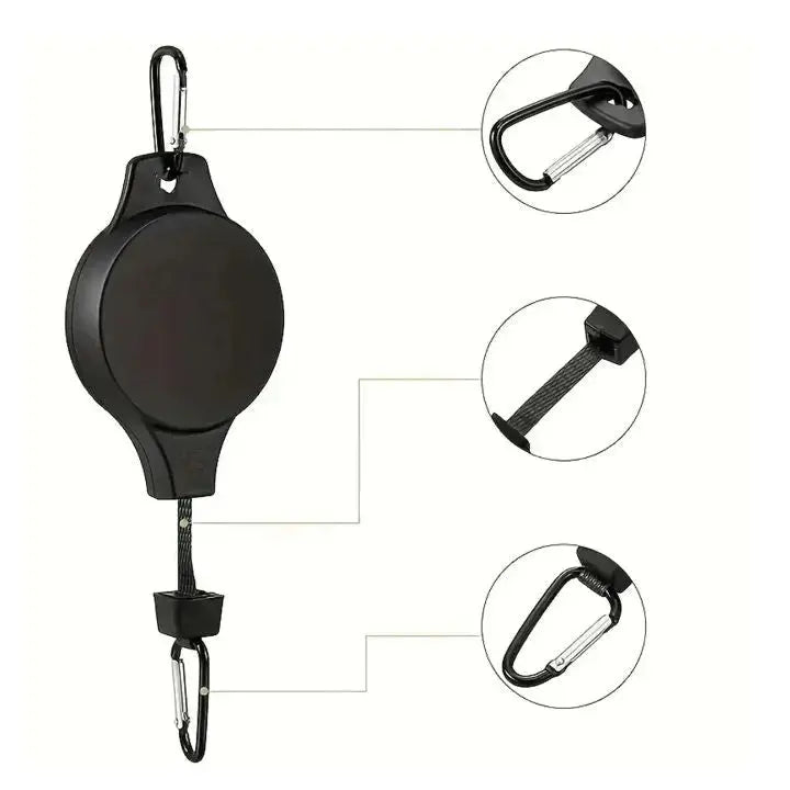 Hanging Plant Pulley System for Indoor & Outdoor Gardens – Adjustable Ceiling Mount Hanger with Steel Cable for Pots & Baskets | Thomler