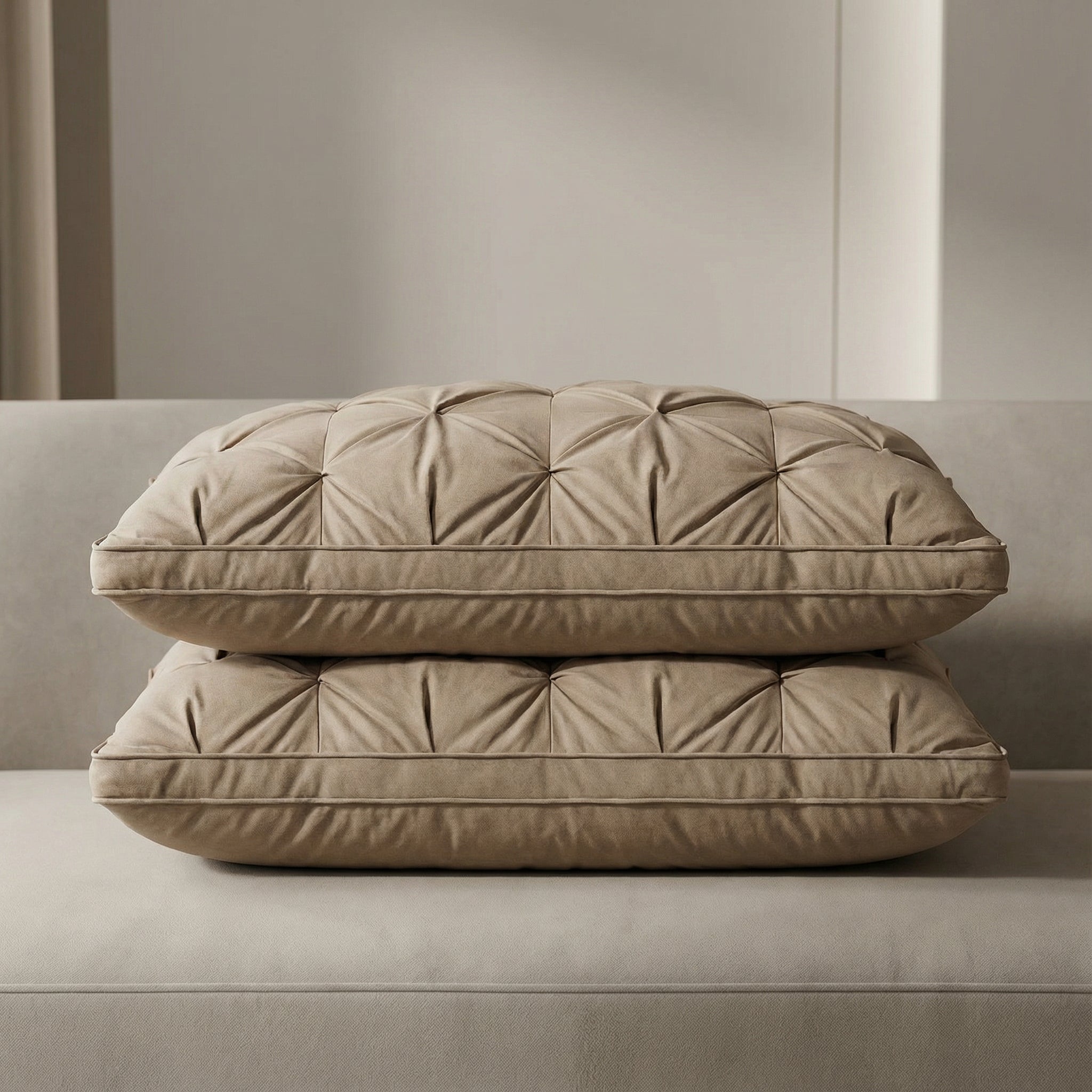 Down Pillow Soft Support Breathable Cotton Cover for Back & Stomach Sleepers Goose Down Fill Machine Washable Hotel Comfort | Thomler