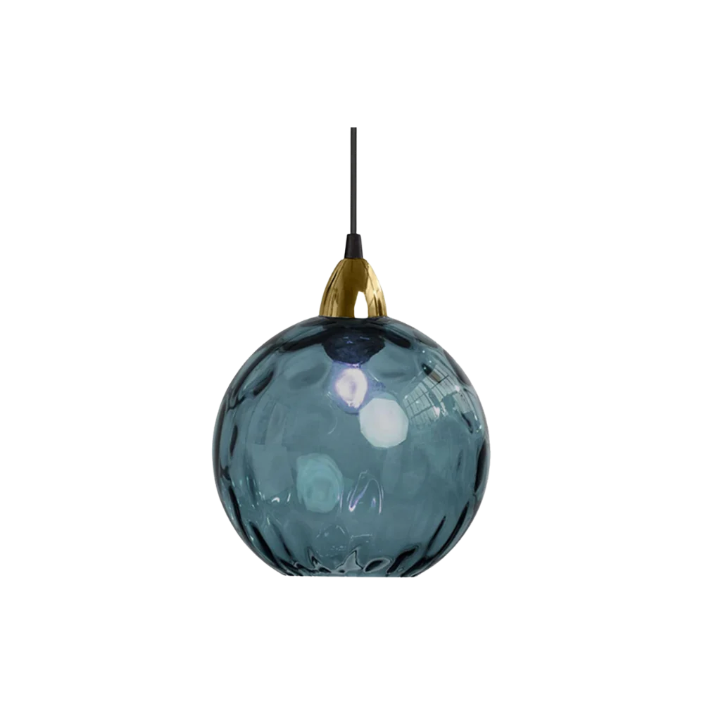 Pendant Light Ripple Glass 7.9 in Sphere Adjustable Dining Room Kitchen Hanging Ceiling Lamp Modern Nordic Minimalist Fixture | Thomler