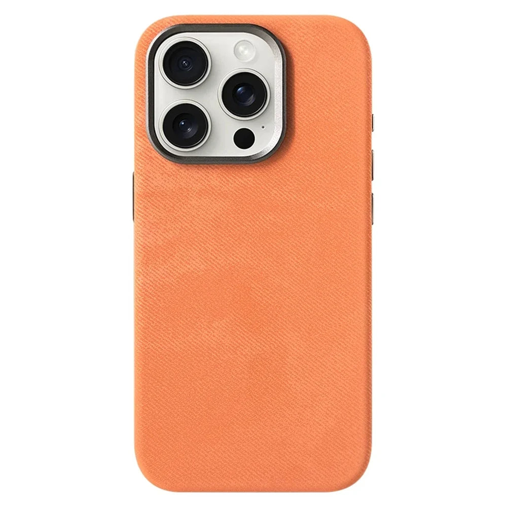 Fabric-Wrapped Phone Case with Wireless Charging for iPhone 13-17 Series – Anti-Fingerprint Protective Cover | Thomler