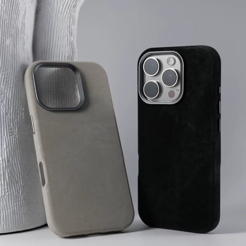 Fabric-Wrapped Phone Case with Wireless Charging for iPhone 13-17 Series – Anti-Fingerprint Protective Cover | Thomler