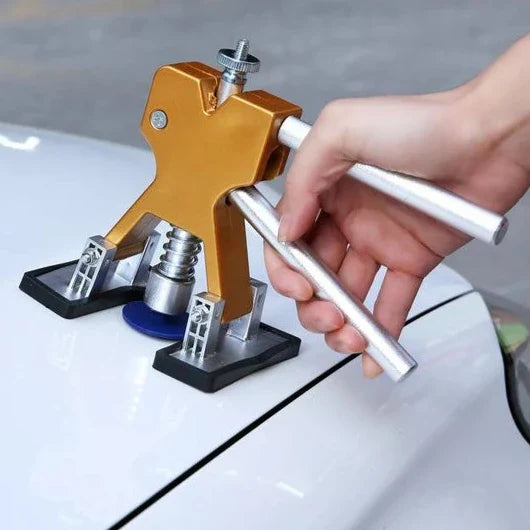 Paintless Dent Removal Kit with Adjustable Bridge Puller & Adhesive Tabs for Automotive Body Repair, Hail Damage & Dings on Metal Surfaces | Thomler