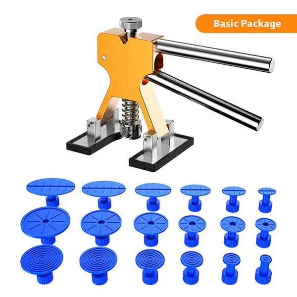 Paintless Dent Removal Kit with Adjustable Bridge Puller & Adhesive Tabs for Automotive Body Repair, Hail Damage & Dings on Metal Surfaces | Thomler