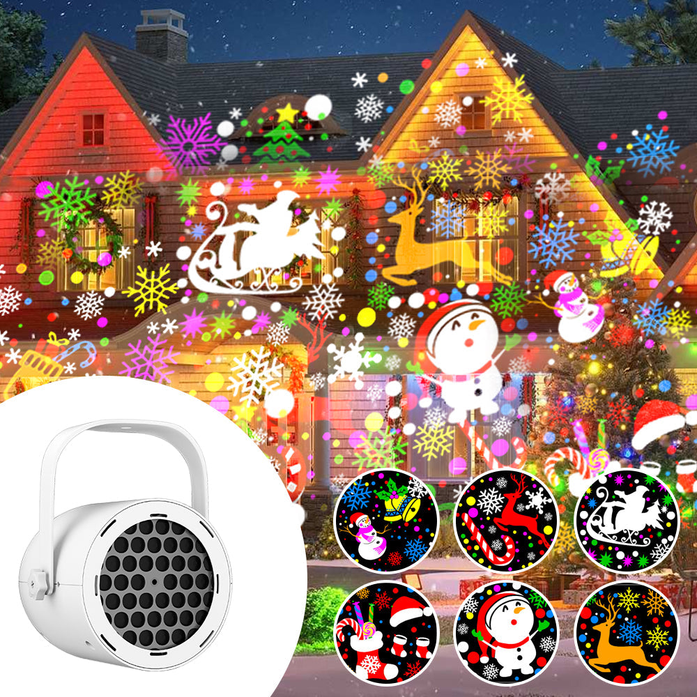 Rotating LED Light Projector with Seasonal Patterns – Plug-In Decorative Lamp for Parties, Bedrooms & Living Spaces | Thomler