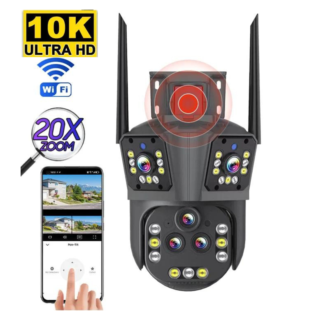 Outdoor WiFi Surveillance Cam – 20MP Resolution, Optical Magnification, Motion Tracking & Night Vision | Thomler