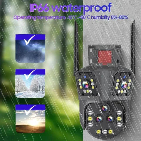 Outdoor WiFi Surveillance Cam – 20MP Resolution, Optical Magnification, Motion Tracking & Night Vision | Thomler