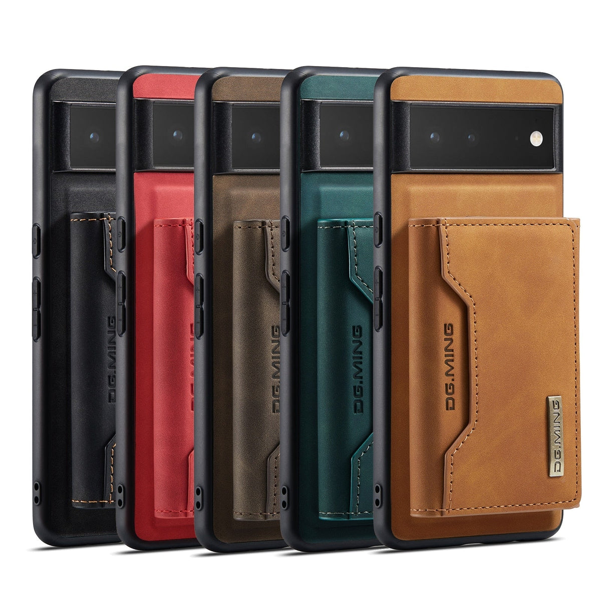 Magnetic Leather Wallet Case for Google Pixel – Detachable Card Holder with Raised Screen Protection & Microfiber Interior | Thomler