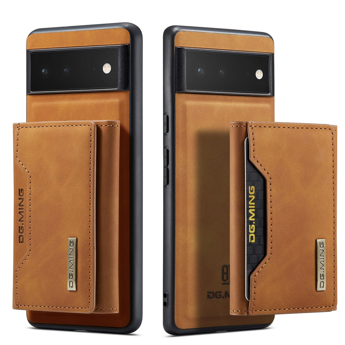 Magnetic Leather Wallet Case for Google Pixel – Detachable Card Holder with Raised Screen Protection & Microfiber Interior | Thomler