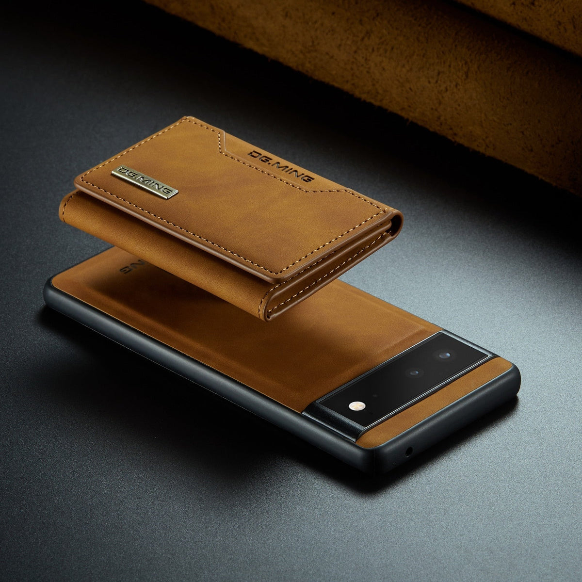 Magnetic Leather Wallet Case for Google Pixel – Detachable Card Holder with Raised Screen Protection & Microfiber Interior | Thomler