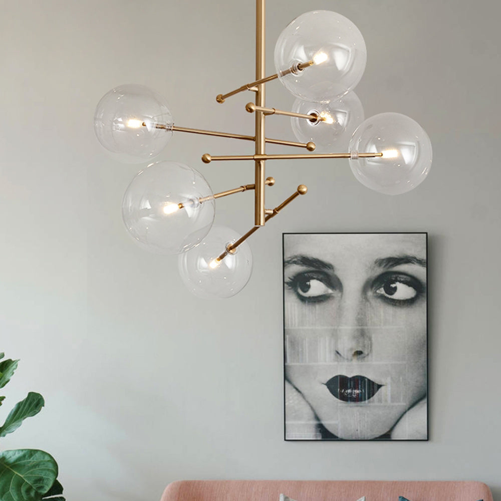 Bubble Glass LED Hanging Fixture – Multi-Light Modern Chandelier for Dining Room & Bedroom | Thomler