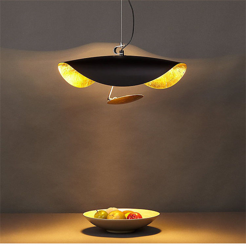 Modern Twisted Metal Hanging Fixture in Three Finishes for Dining Room & Living Space | Thomler