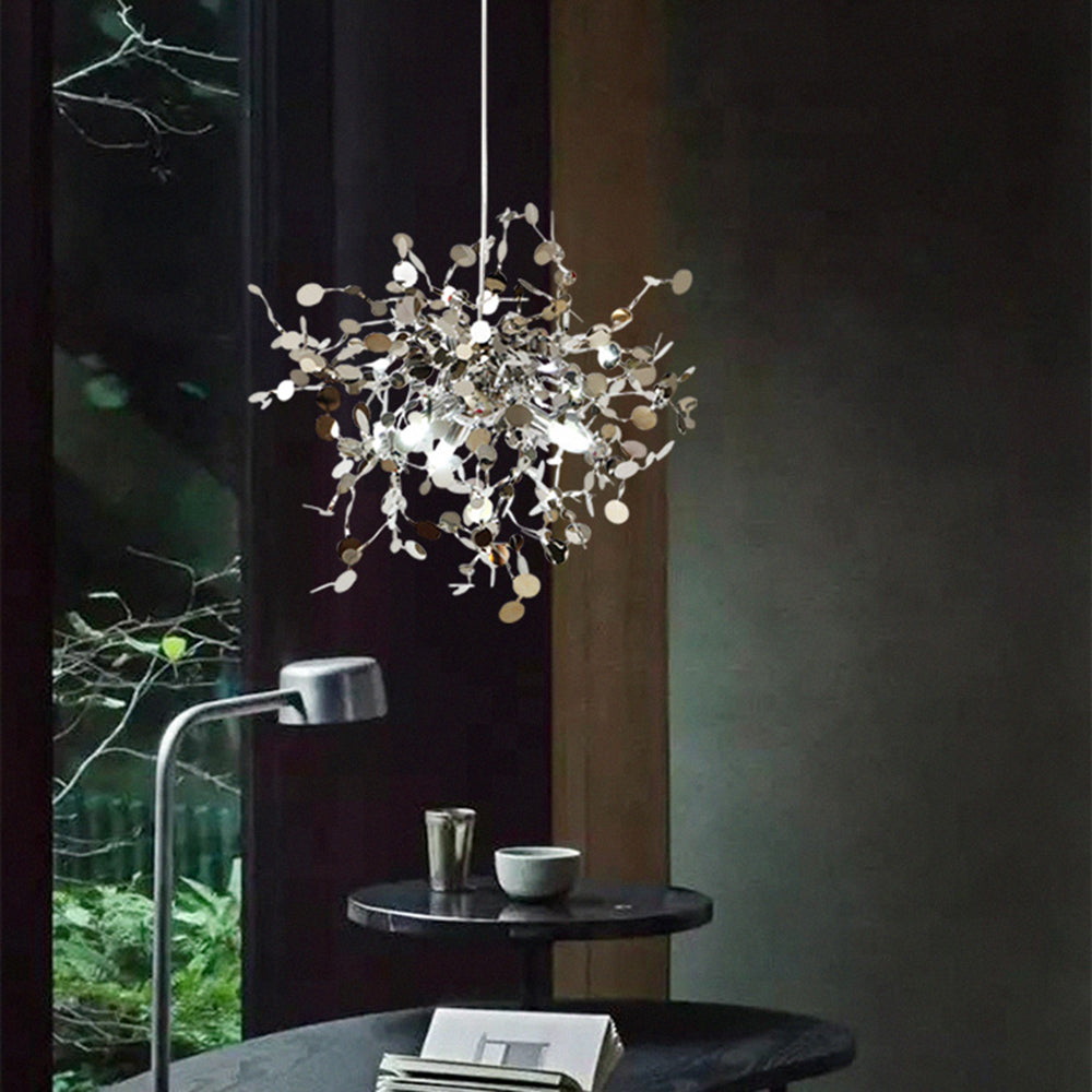 Pendant Light Metal Sputnik Adjustable Chain Gold Silver Dining Room Living Room Chandelier LED G9 Ceiling Fixture | Thomler