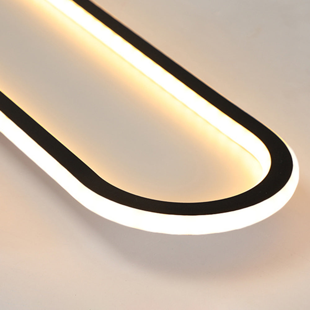 Contemporary Recessed Rectangle LED Flush Mount Ceiling Light Fixture | Thomler