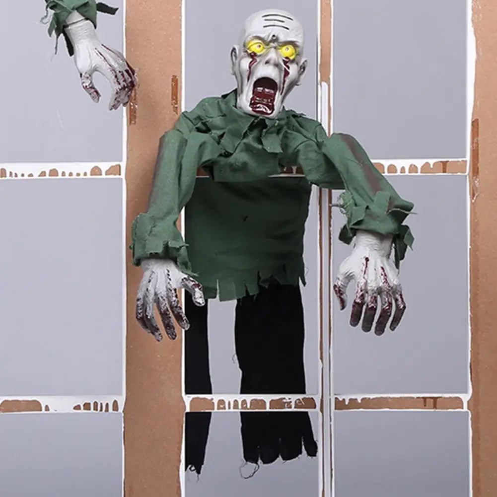 Sound-Triggered Crawling Specter – Motion-Activated Figure with Glowing LED Eyes, Spooky Audio & Ground-Hugging Design for Haunted Yard | Thomler