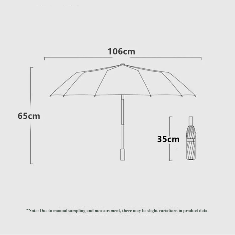 Windproof Auto-Open Compact Umbrella with Wood Grip for Rain & Travel – Large Canopy Folding Design for Golf, Commute & Everyday Storm | Thomler