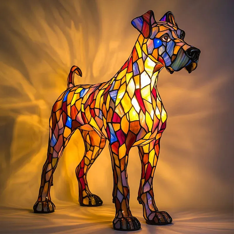 Dog Night Light Sculpture – Handcrafted LED Animal Lamp for Bedside, Nursery & Living Room Decor | Thomler