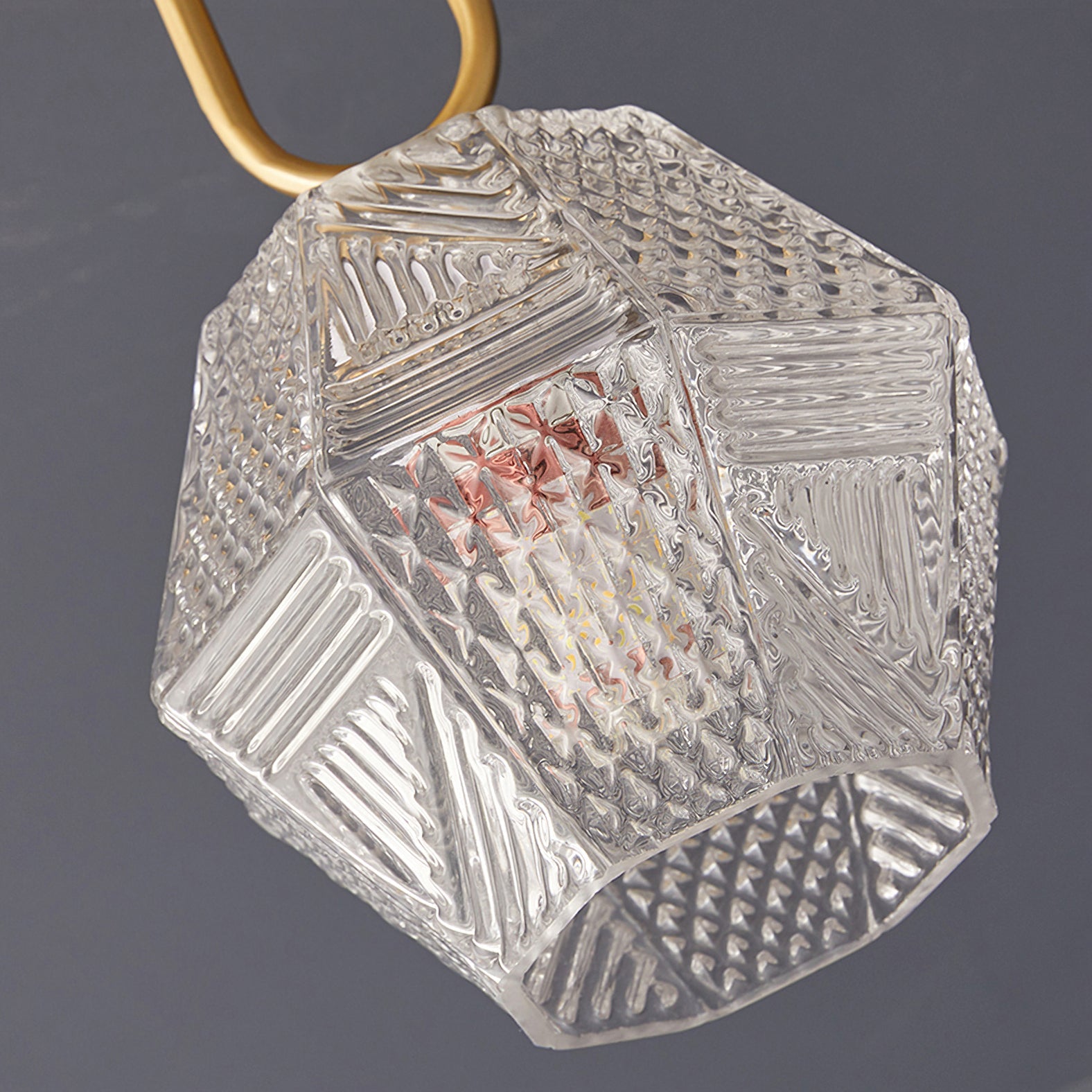 Ceiling Light Brass Diamond Cut 5.9 in Indoor Dining Room Living Room Bedroom Fixture Decorative Pendant | Thomler