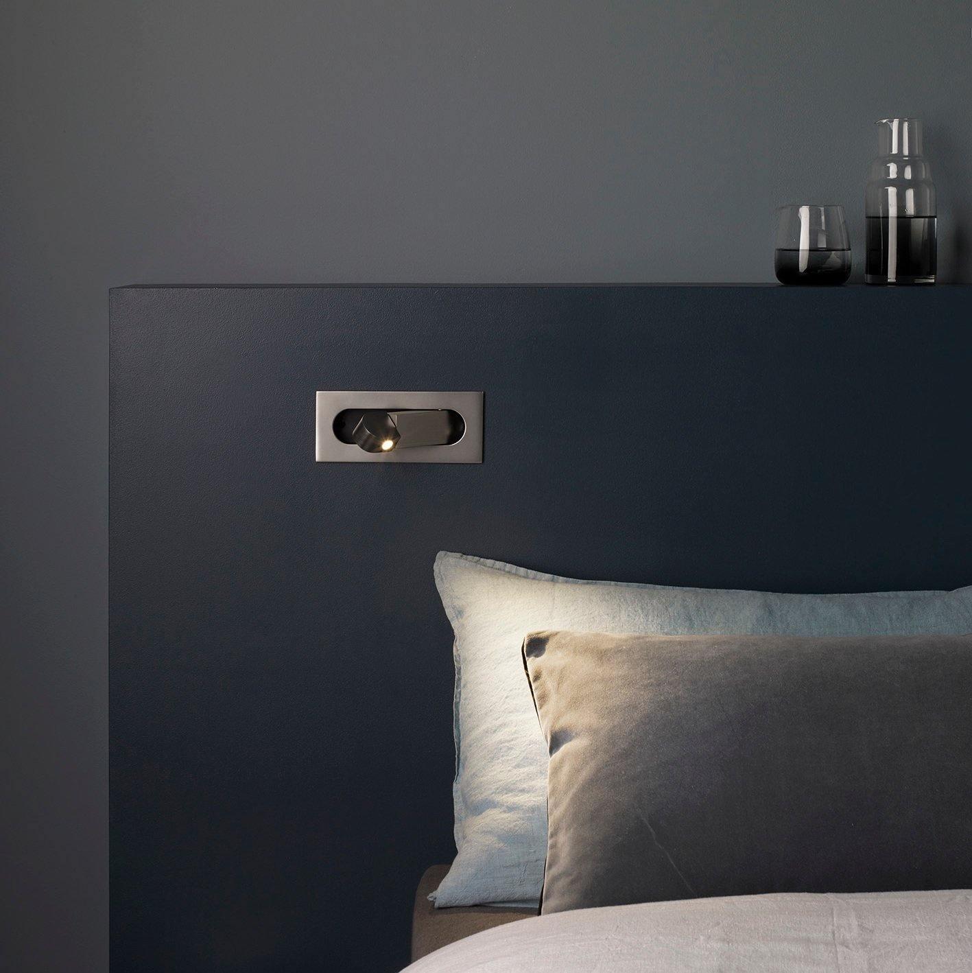Adjustable LED Bedside Reading Light Wall Mount with Push Button Control – Space-Saving Swing Arm Design in Multiple Finishes | Thomler