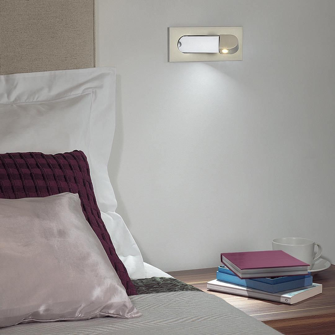 Adjustable LED Bedside Reading Light Wall Mount with Push Button Control – Space-Saving Swing Arm Design in Multiple Finishes | Thomler