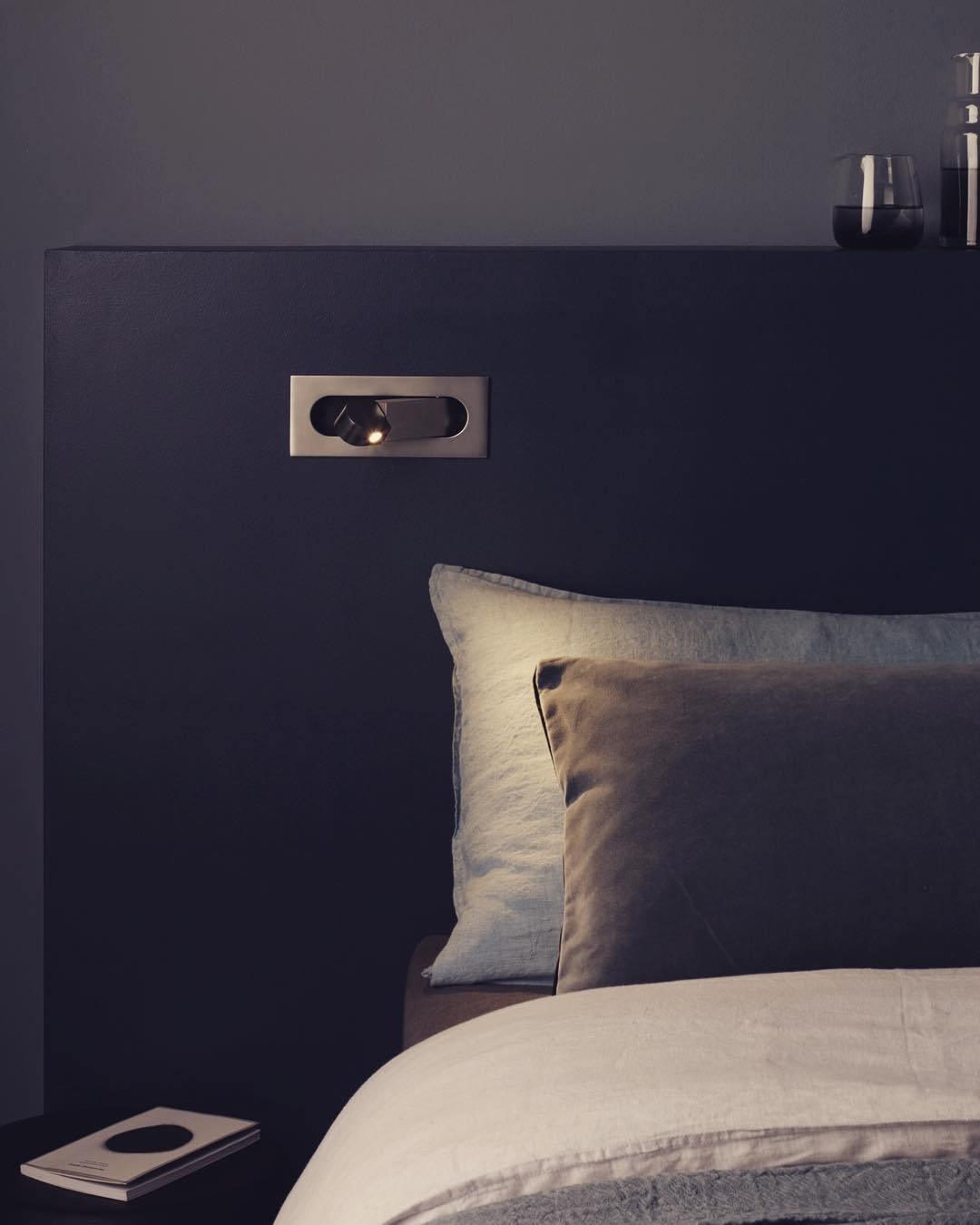 Adjustable LED Bedside Reading Light Wall Mount with Push Button Control – Space-Saving Swing Arm Design in Multiple Finishes | Thomler