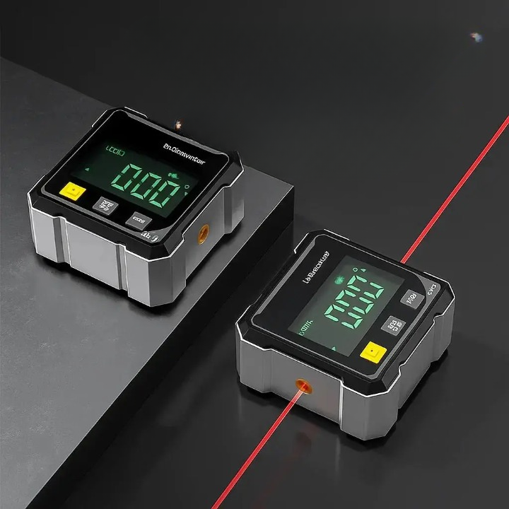 Laser Angle Finder with Magnetic Base ±0.2° Precision Digital Level Gauge Inclinometer Bevel Tool for Carpentry Metalwork Renovations | Thomler