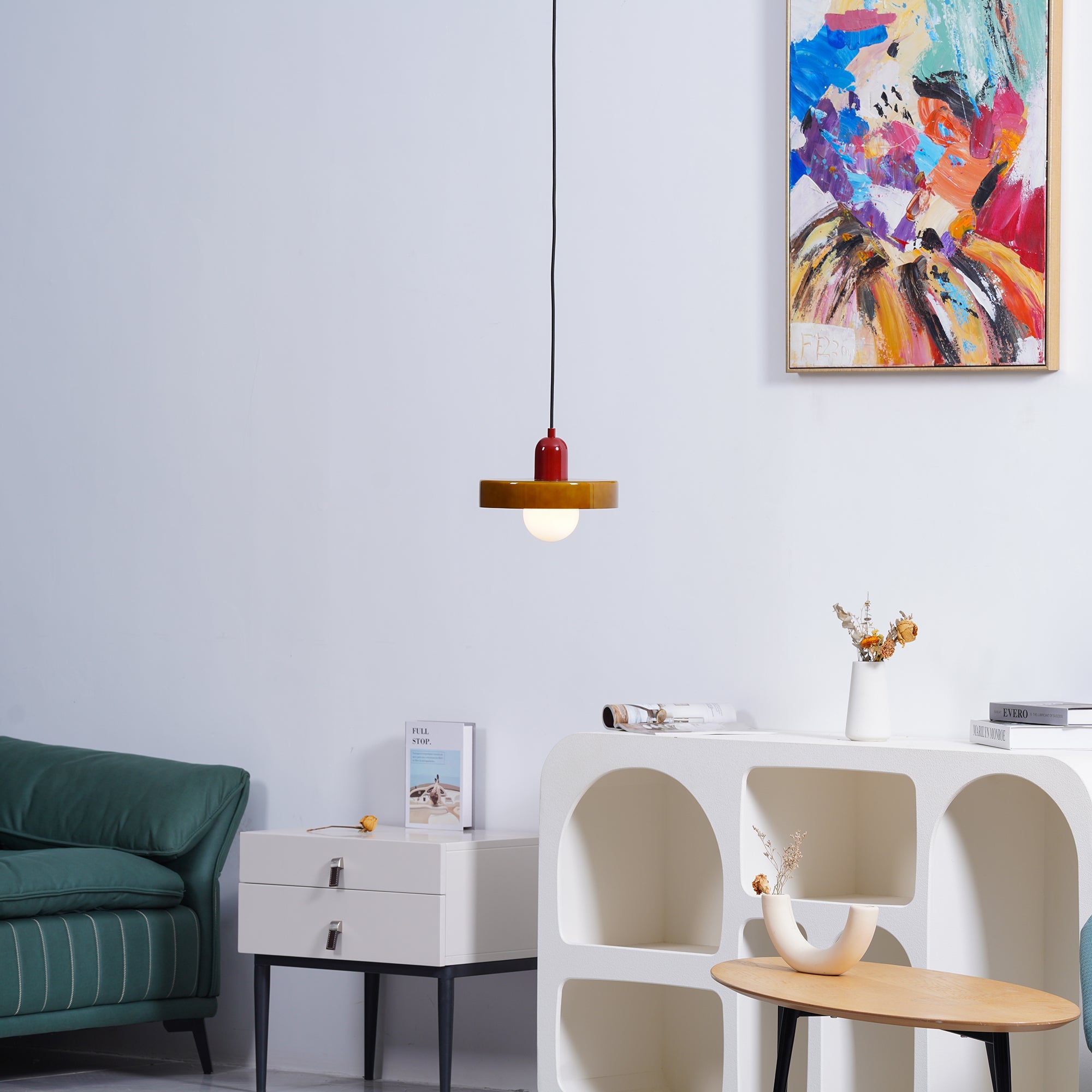Ceiling Light Glass 9.8 in Ambient Indoor LED Dining Room Living Room Fixture | Thomler