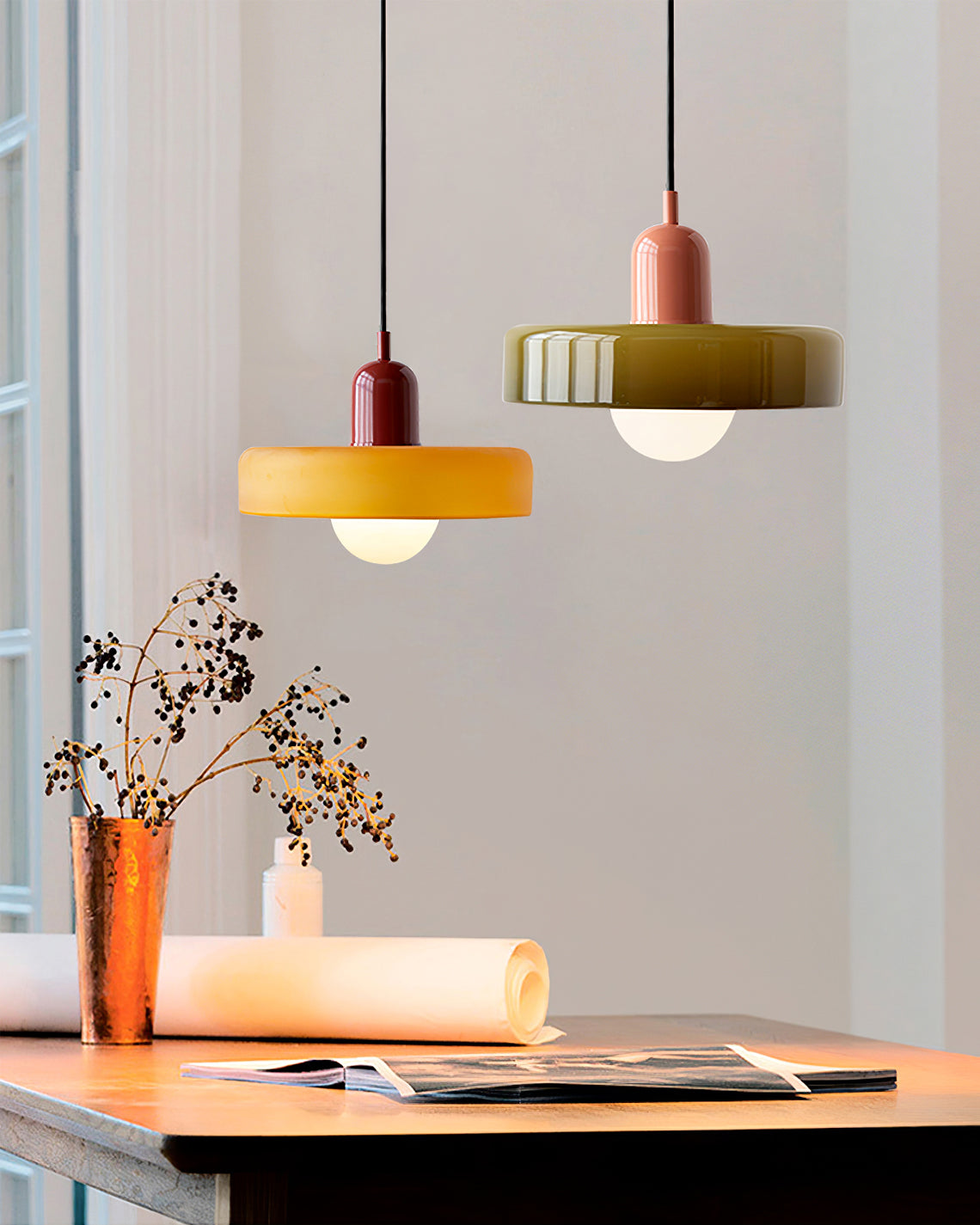 Ceiling Light Glass 9.8 in Ambient Indoor LED Dining Room Living Room Fixture | Thomler