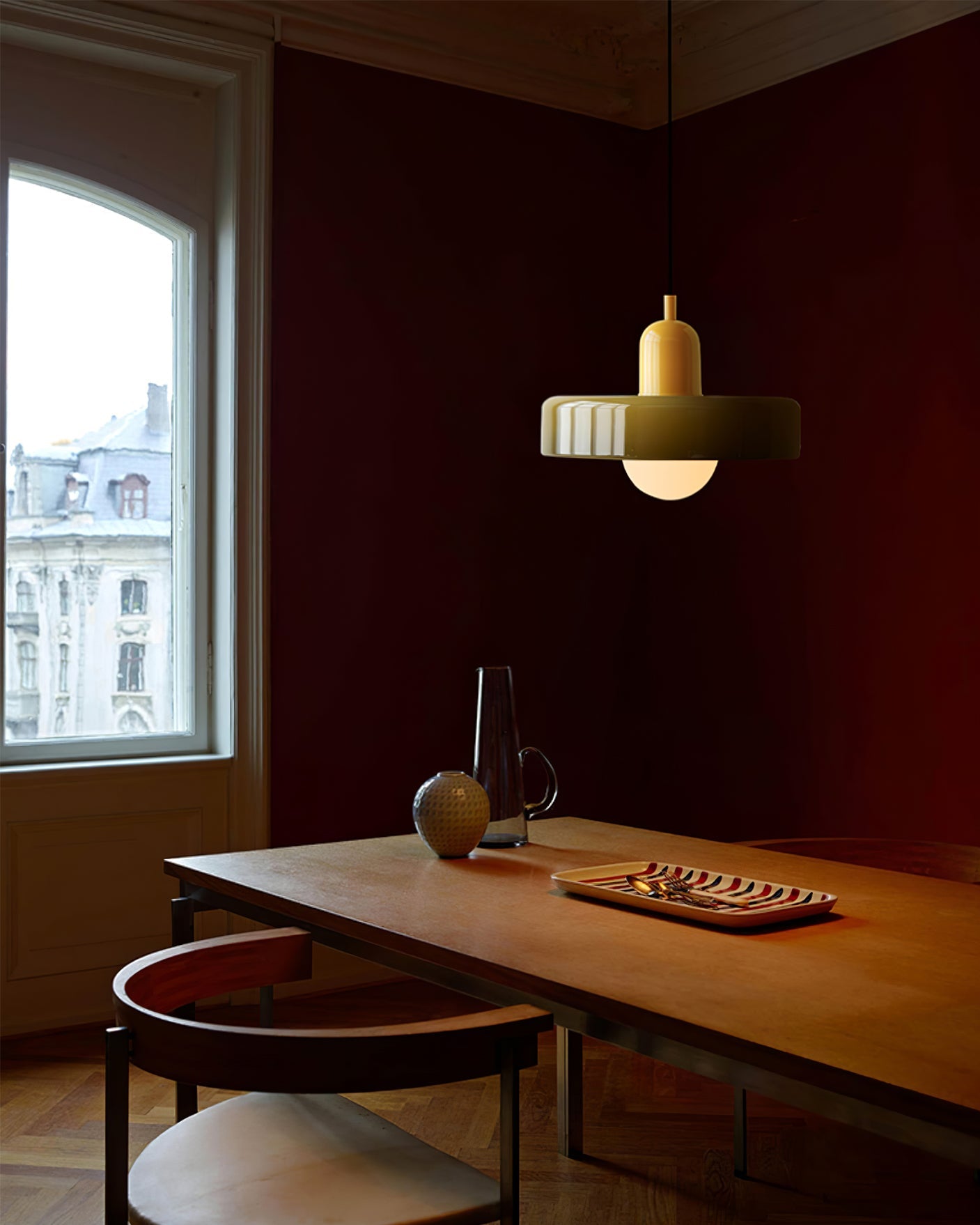 Ceiling Light Glass 9.8 in Ambient Indoor LED Dining Room Living Room Fixture | Thomler