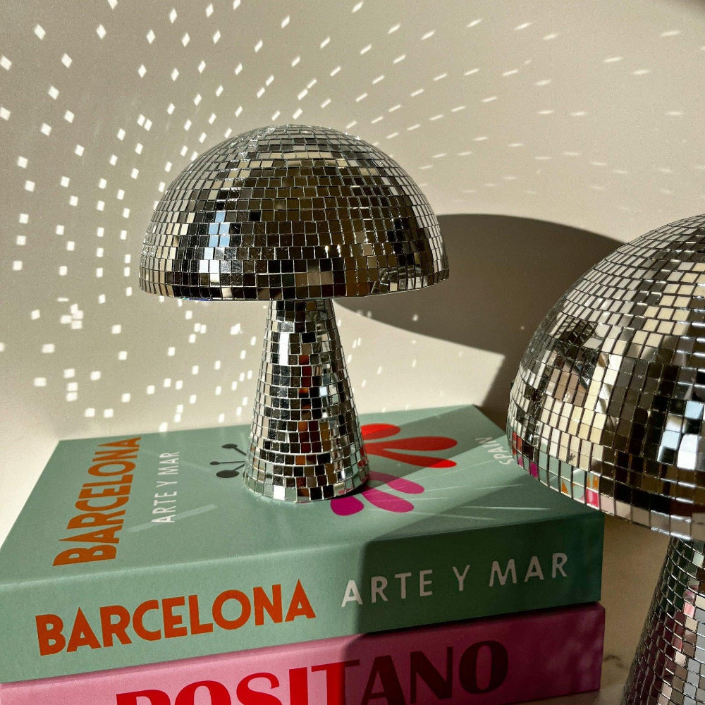 Disco Ball Mushroom Lamp Retro LED Reflective Light for Parties Bedrooms Living Rooms Home Decor Tabletop Accent Piece | Thomler