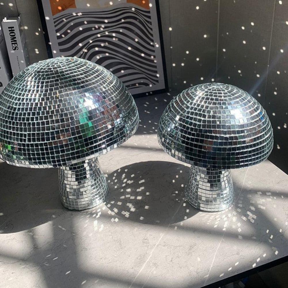 Disco Ball Mushroom Lamp Retro LED Reflective Light for Parties Bedrooms Living Rooms Home Decor Tabletop Accent Piece | Thomler