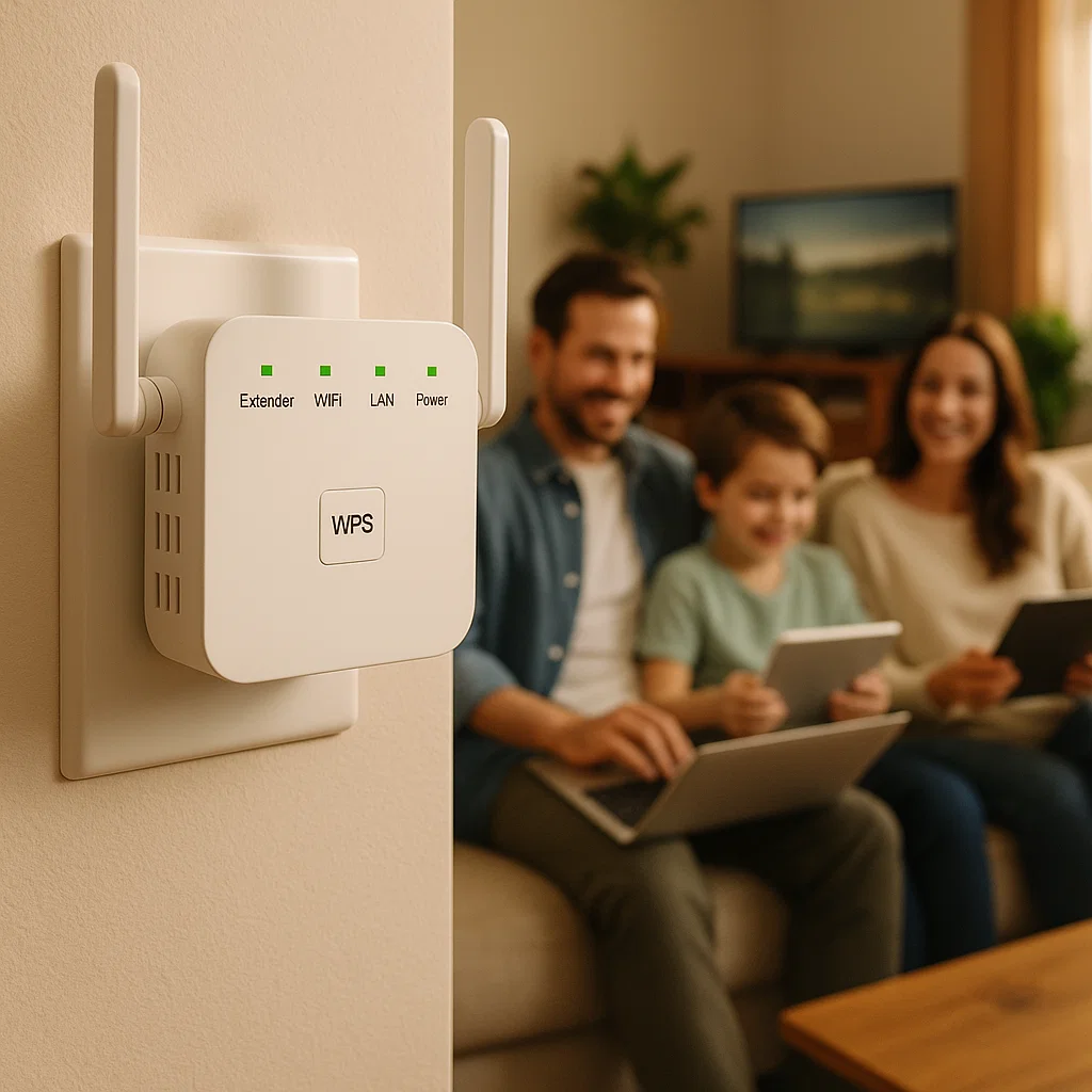 Dual-Band WiFi Signal Booster for Whole-Home Coverage – Extends Internet Range to Every Room & Yard | Thomler
