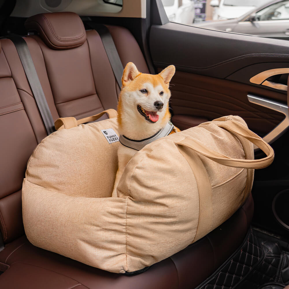 Portable Pet Carrier Booster Seat with Safety Harness and Washable Cover for Small Dogs | Thomler