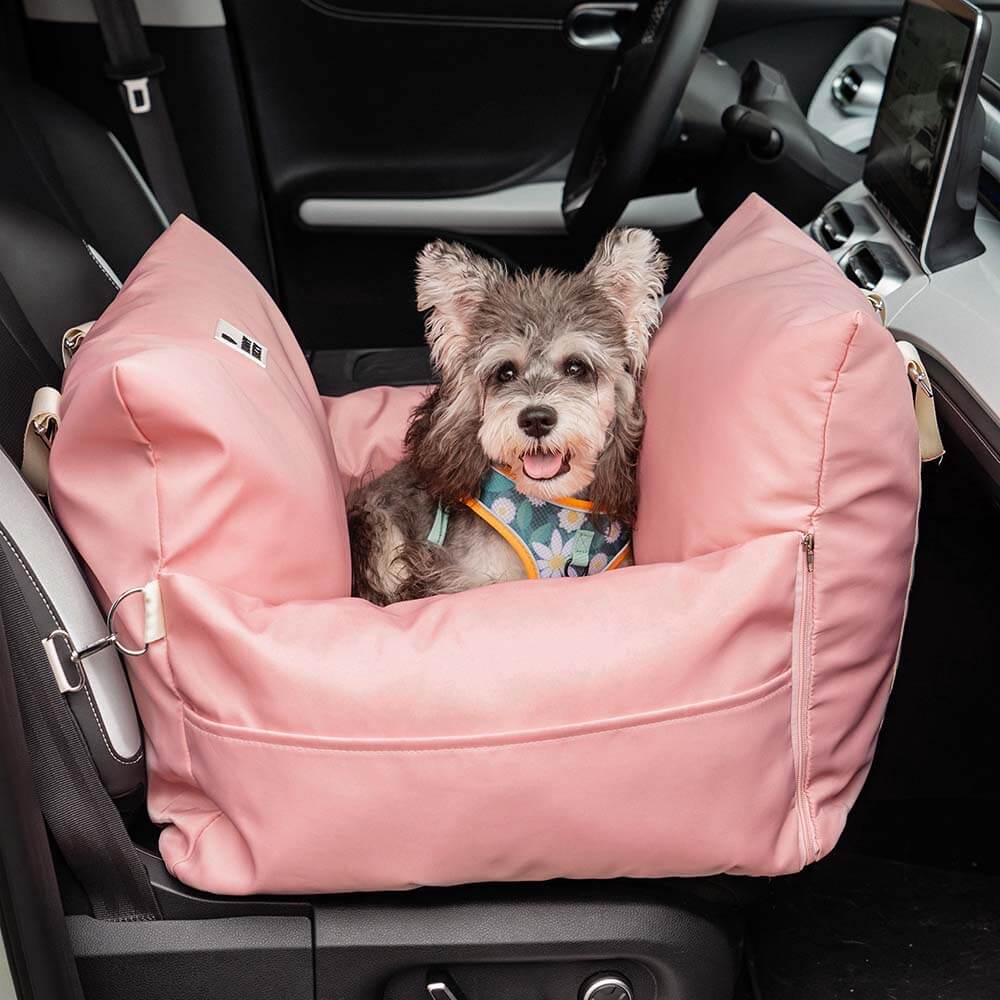 Portable Pet Carrier Booster Seat with Safety Harness and Washable Cover for Small Dogs | Thomler