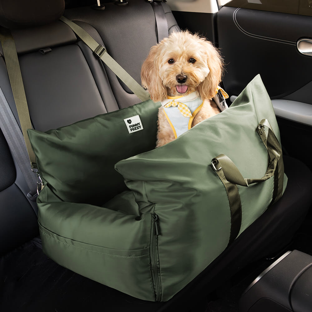 Portable Pet Carrier Booster Seat with Safety Harness and Washable Cover for Small Dogs | Thomler